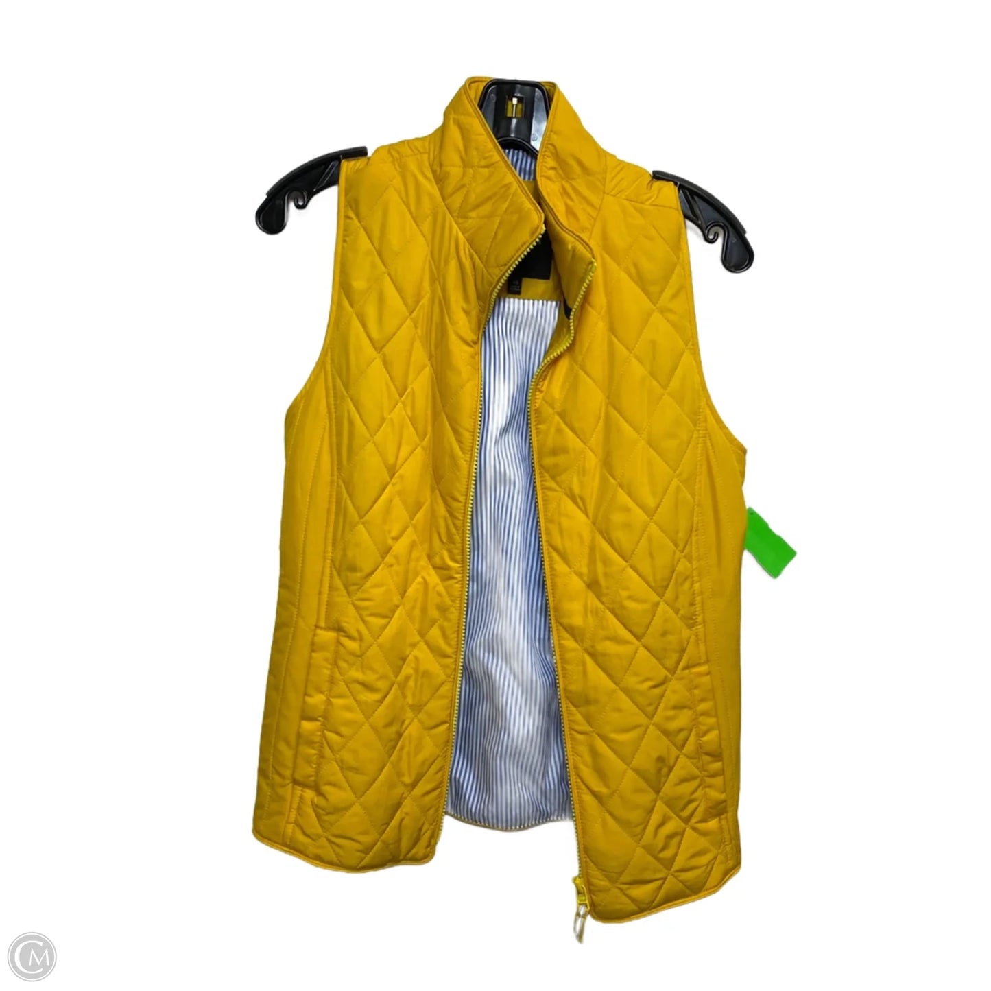 Vest Puffer & Quilted By Talbots In Yellow, Size: Xs