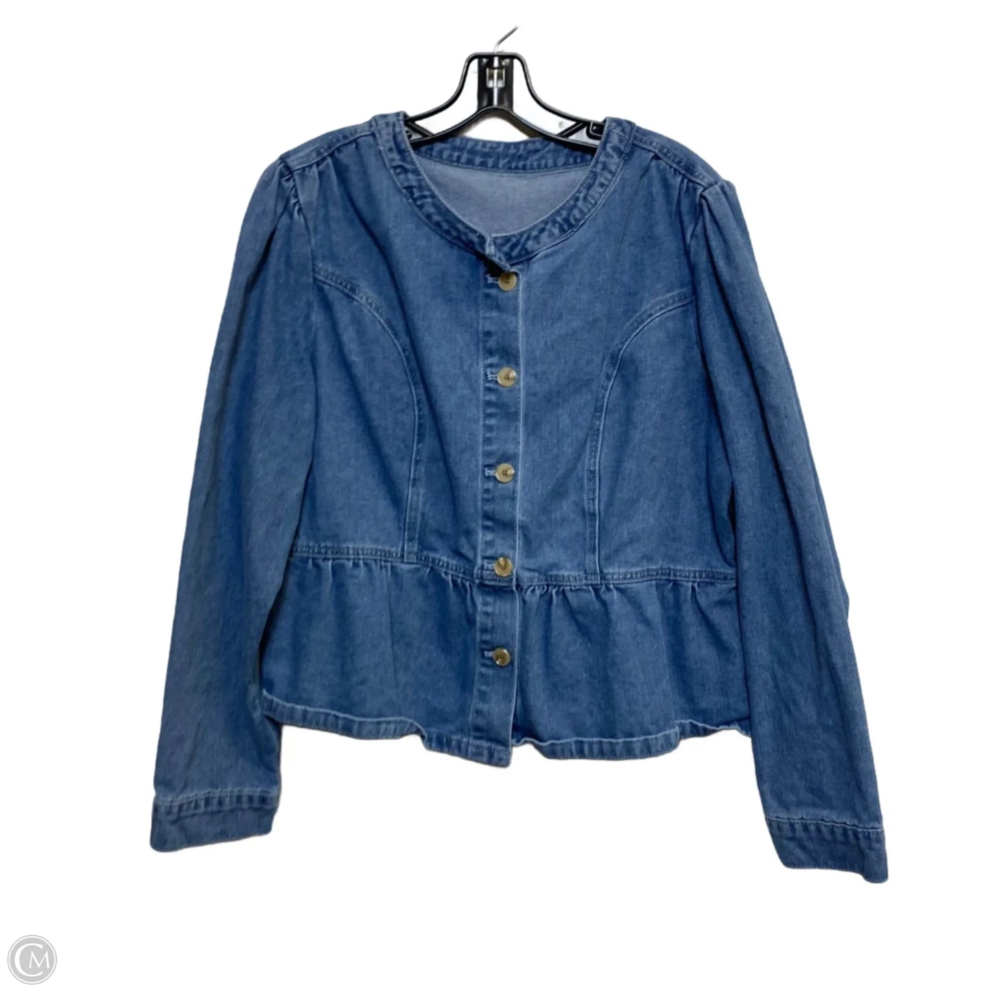 Top Long Sleeve By Clothes Mentor In Blue, Size: Xl