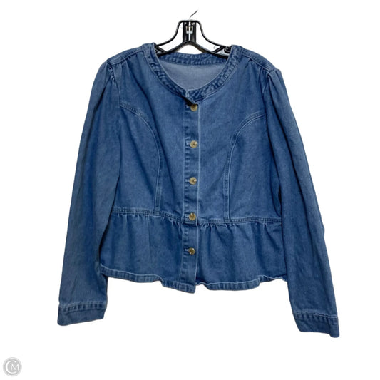Top Long Sleeve By Clothes Mentor In Blue, Size: Xl