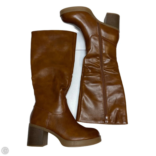 Boots Over-the-knee Heels By Dream Pairs In Brown, Size: 9
