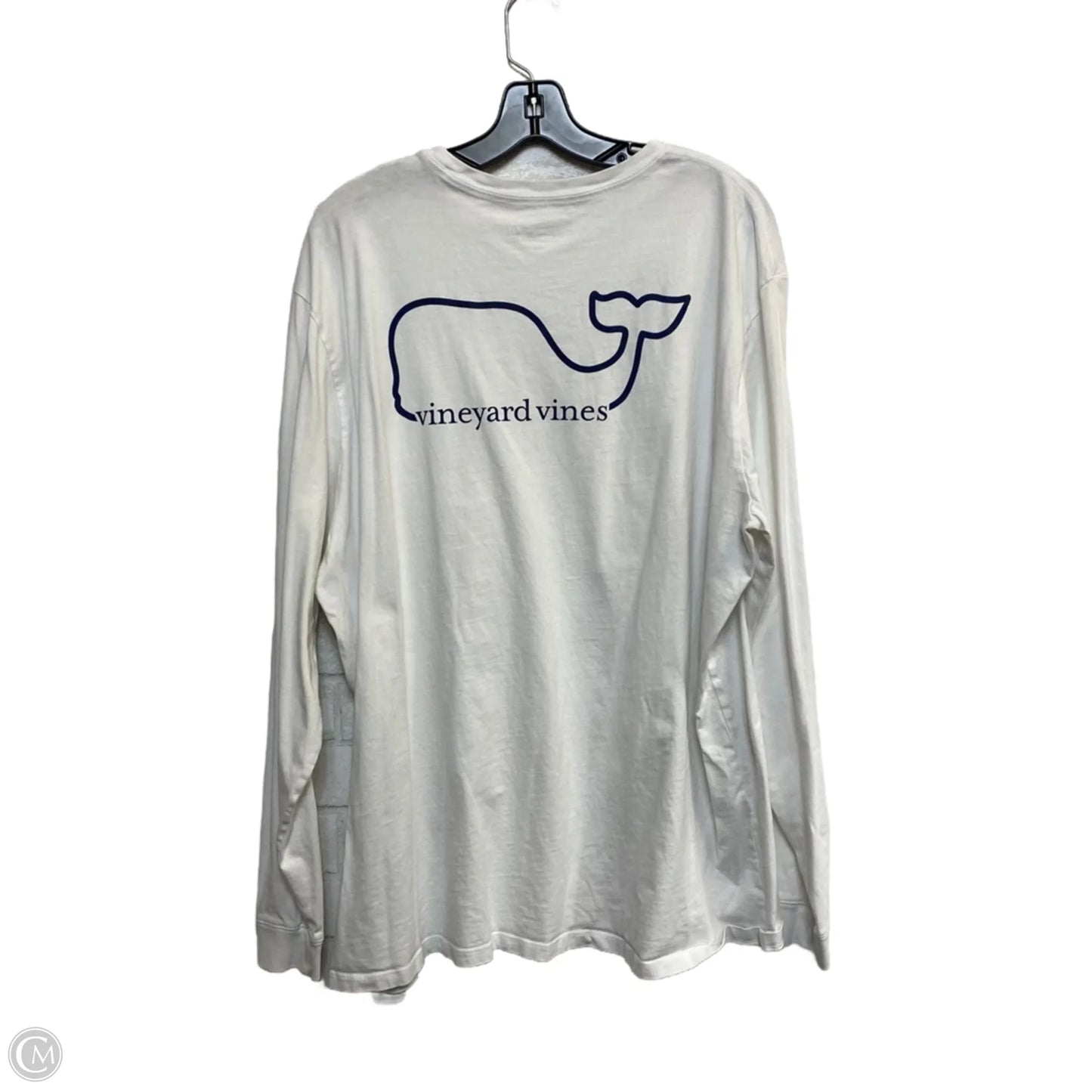Top Long Sleeve Designer By Vineyard Vines In White, Size: 2x