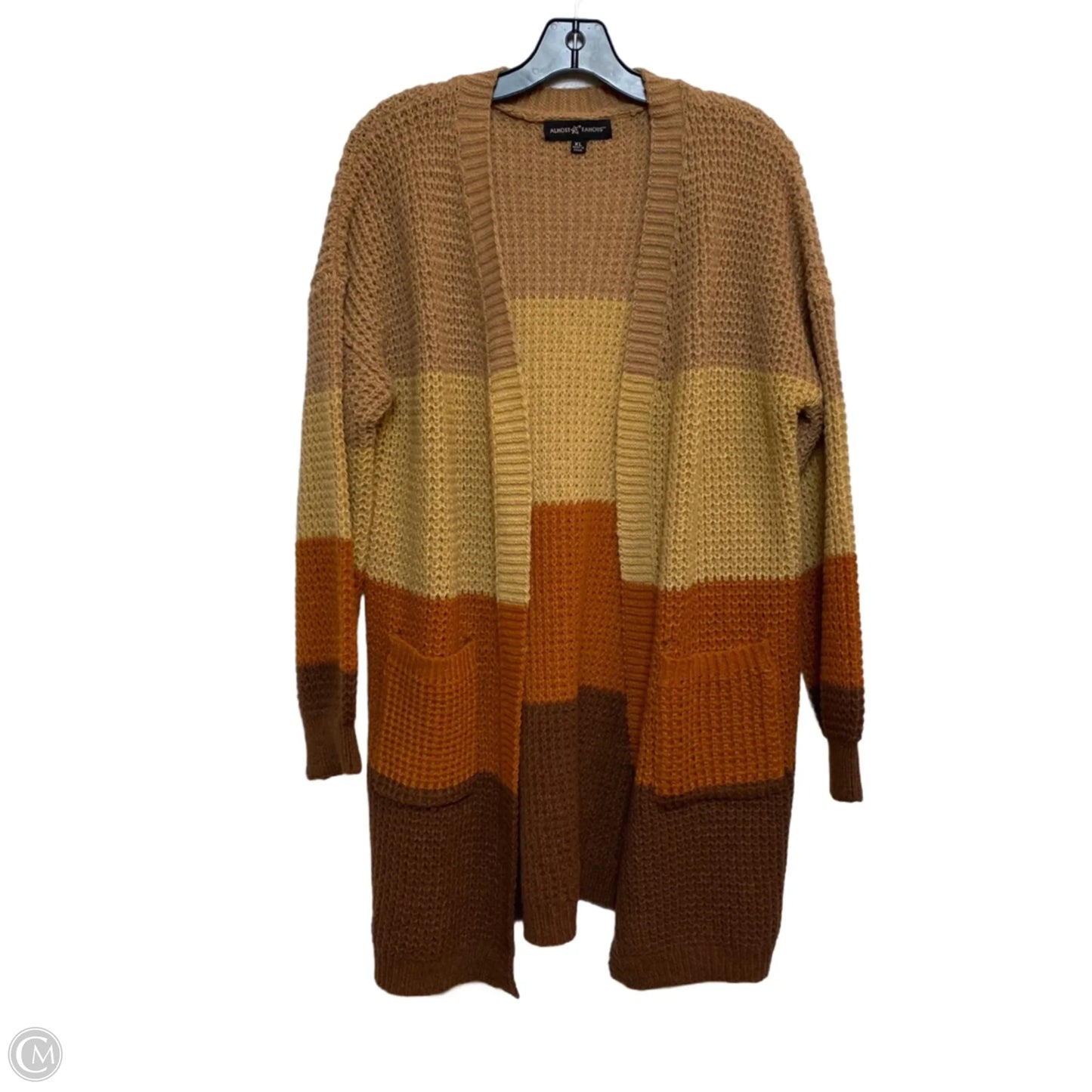 Sweater Cardigan By Almost Famous In Brown, Size: Xl