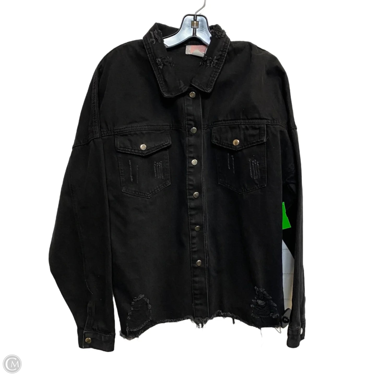 Jacket Denim By C+D+M In Black, Size: M