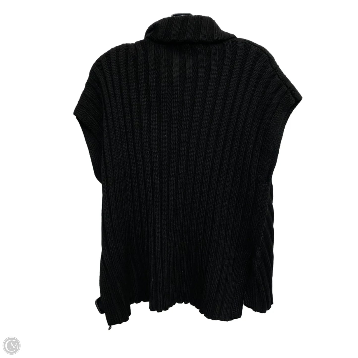 Sweater Short Sleeve By Zara In Black, Size: L
