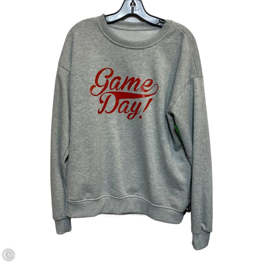 Top Long Sleeve By Cmf In Grey, Size: L