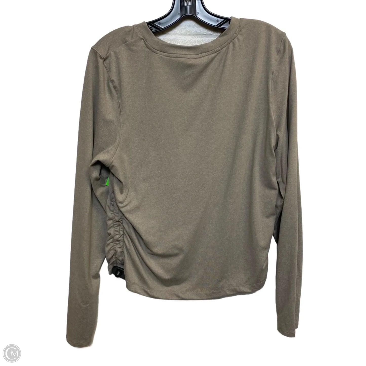 Athletic Top Long Sleeve Crewneck By Yogalicious In Brown, Size: Xl