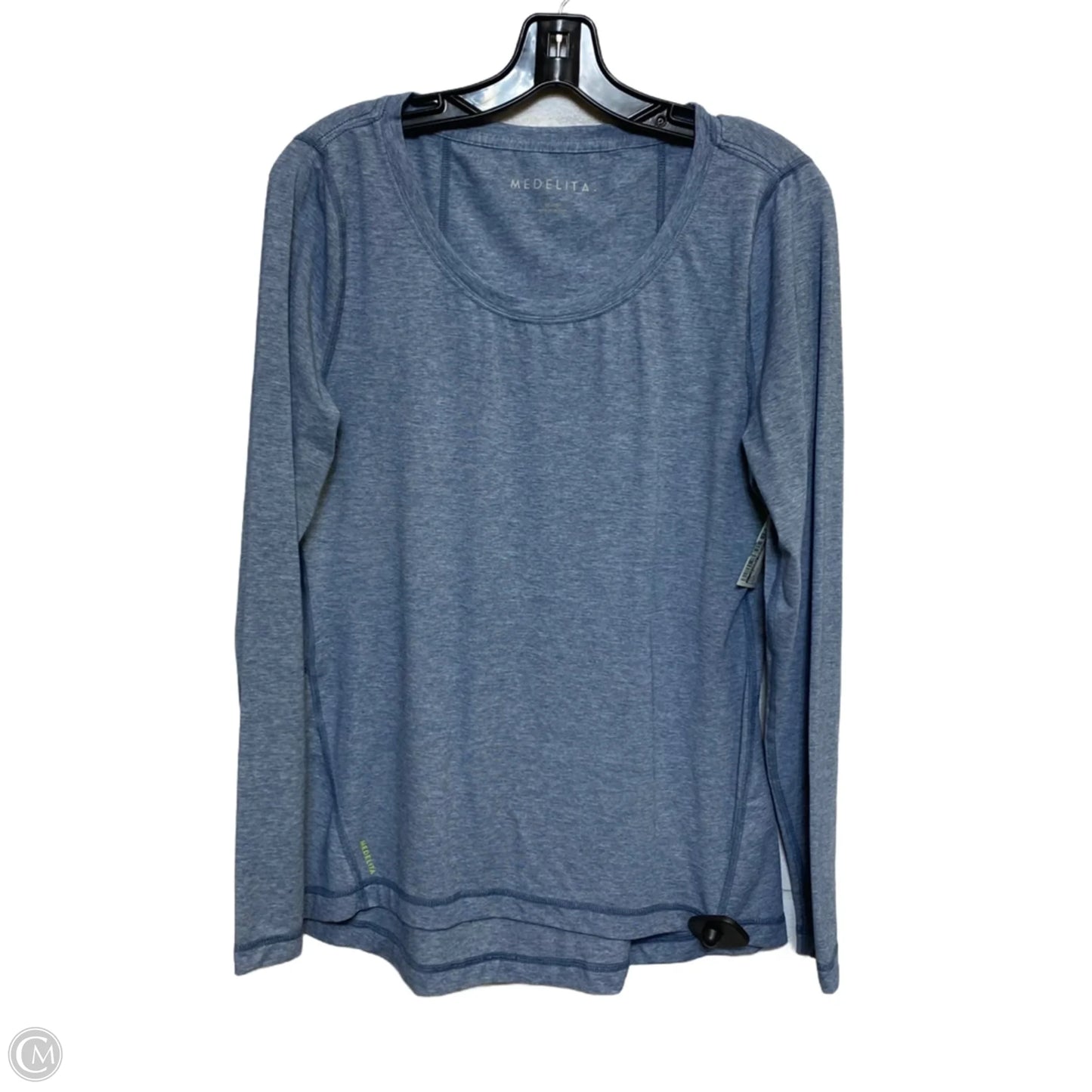 Top Long Sleeve By Medeleta In Blue, Size: L