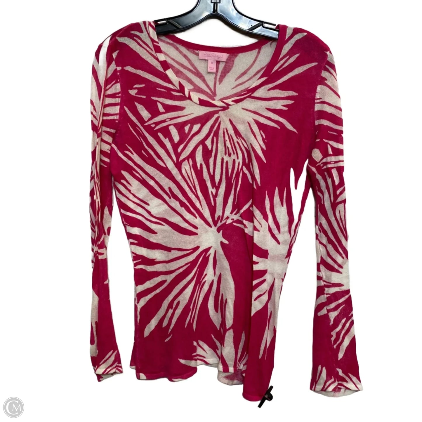 Top Long Sleeve Designer By Lilly Pulitzer In Pink, Size: M