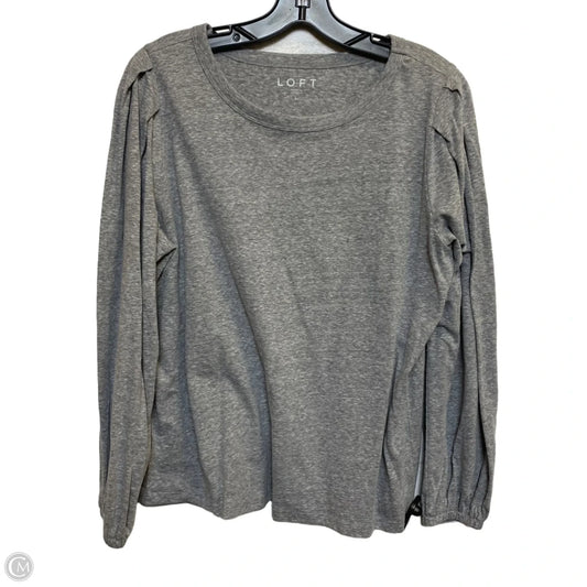 Top Long Sleeve By Loft In Grey, Size: L