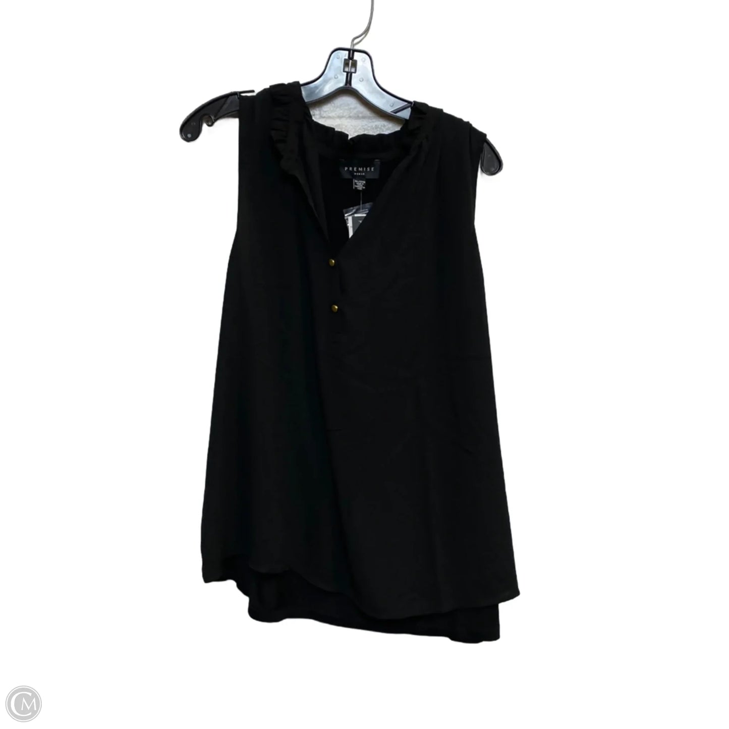 Top Sleeveless By Premise In Black, Size: 3x