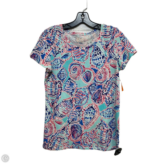 Top Short Sleeve Designer By Lilly Pulitzer In Bronze, Size: M