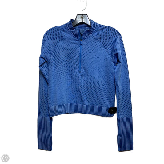 Athletic Top Long Sleeve Collar Designer By Lululemon In Blue, Size: S
