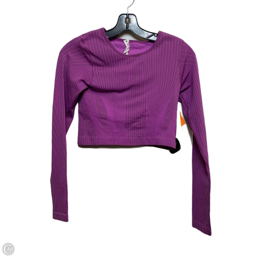 Athletic Top Long Sleeve Crewneck Designer By Lululemon In Pink, Size: S