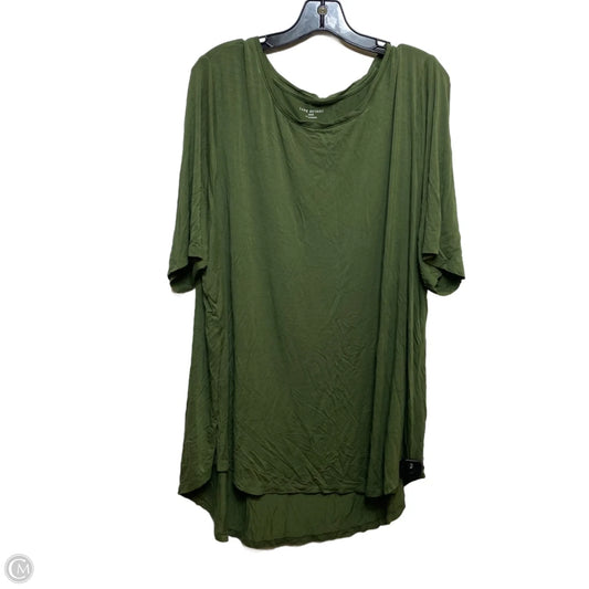 Top Short Sleeve Basic By Lane Bryant In Green, Size: 4x