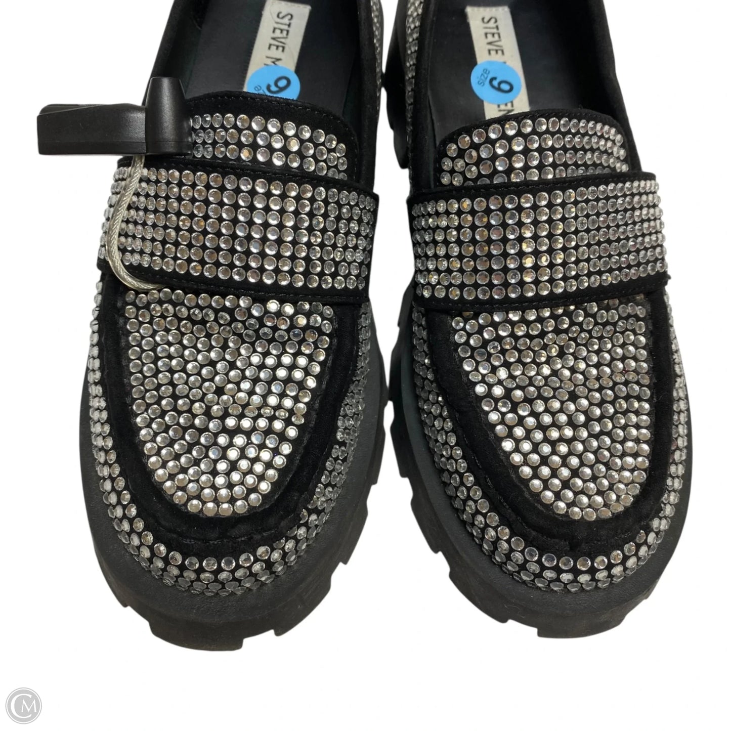 Shoes Flats By Steve Madden In Black & Silver, Size: 6