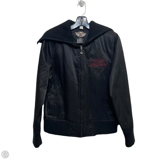 Jacket Windbreaker By Harley Davidson In Black, Size: M