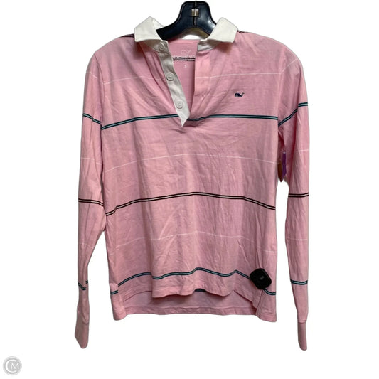 Top Long Sleeve Designer By Vineyard Vines In Pink, Size: S