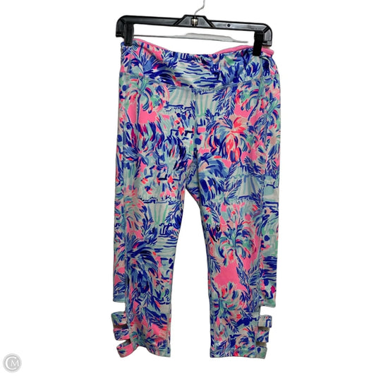 Capris Designer By Lilly Pulitzer In Blue & Pink, Size: Xl