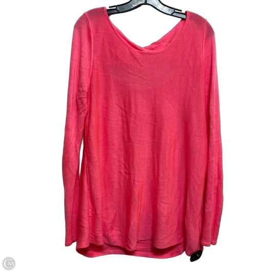 Top Long Sleeve Designer By Lilly Pulitzer In Pink, Size: Xl