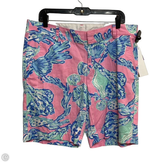 Shorts Designer By Lilly Pulitzer In Green & Pink, Size: 14