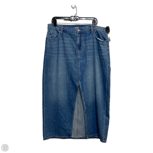 Skirt Midi By Old Navy In Blue Denim, Size: L