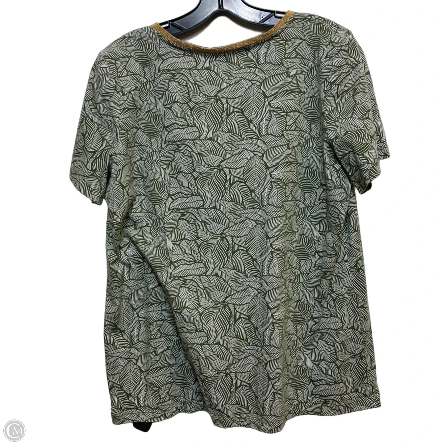 Top Short Sleeve By Kim Rogers In Green, Size: L