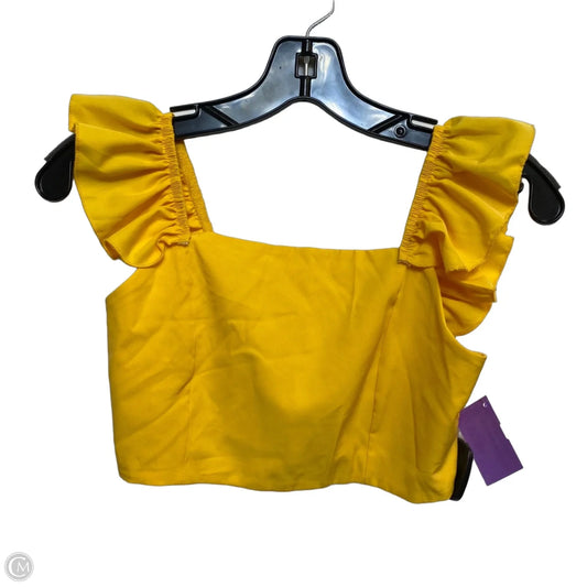 Top Sleeveless By Cmf In Yellow, Size: S