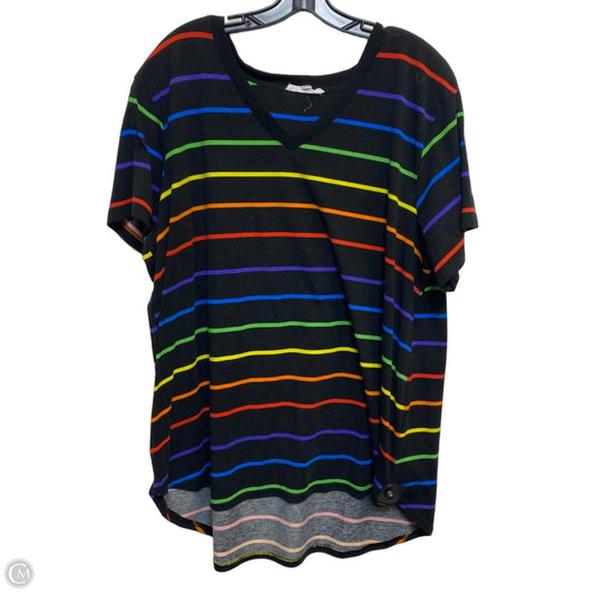 Top Short Sleeve By Jane And Delancey In Black, Size: 2x