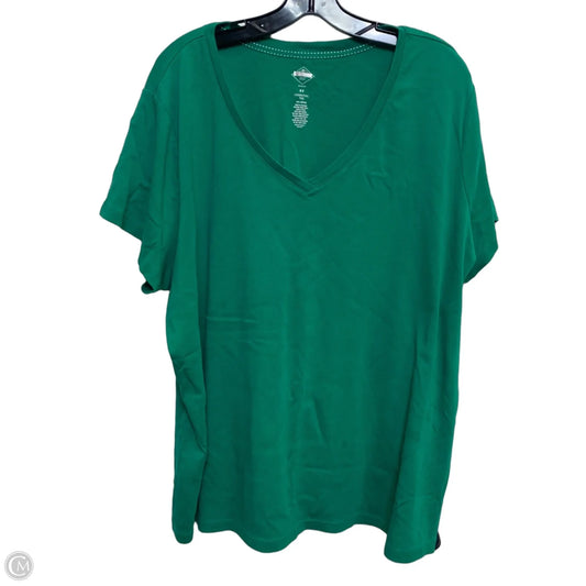 Top Short Sleeve Basic By St Johns Bay In Green, Size: 3x