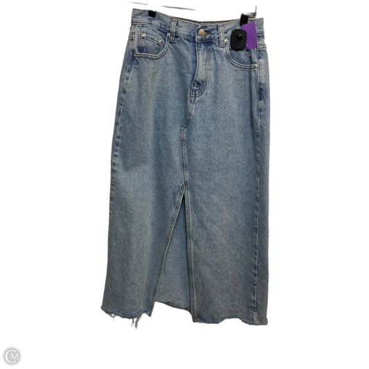 Skirt Midi By Vestique In Blue Denim, Size: S
