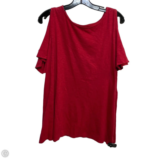 Top Short Sleeve By Loft In Red, Size: Xl