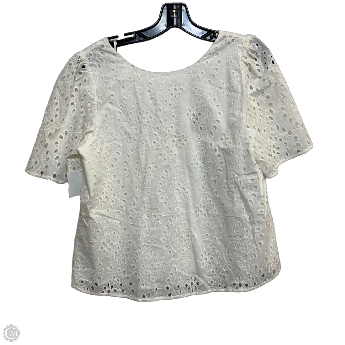 Top Short Sleeve By Banana Republic In White, Size: S