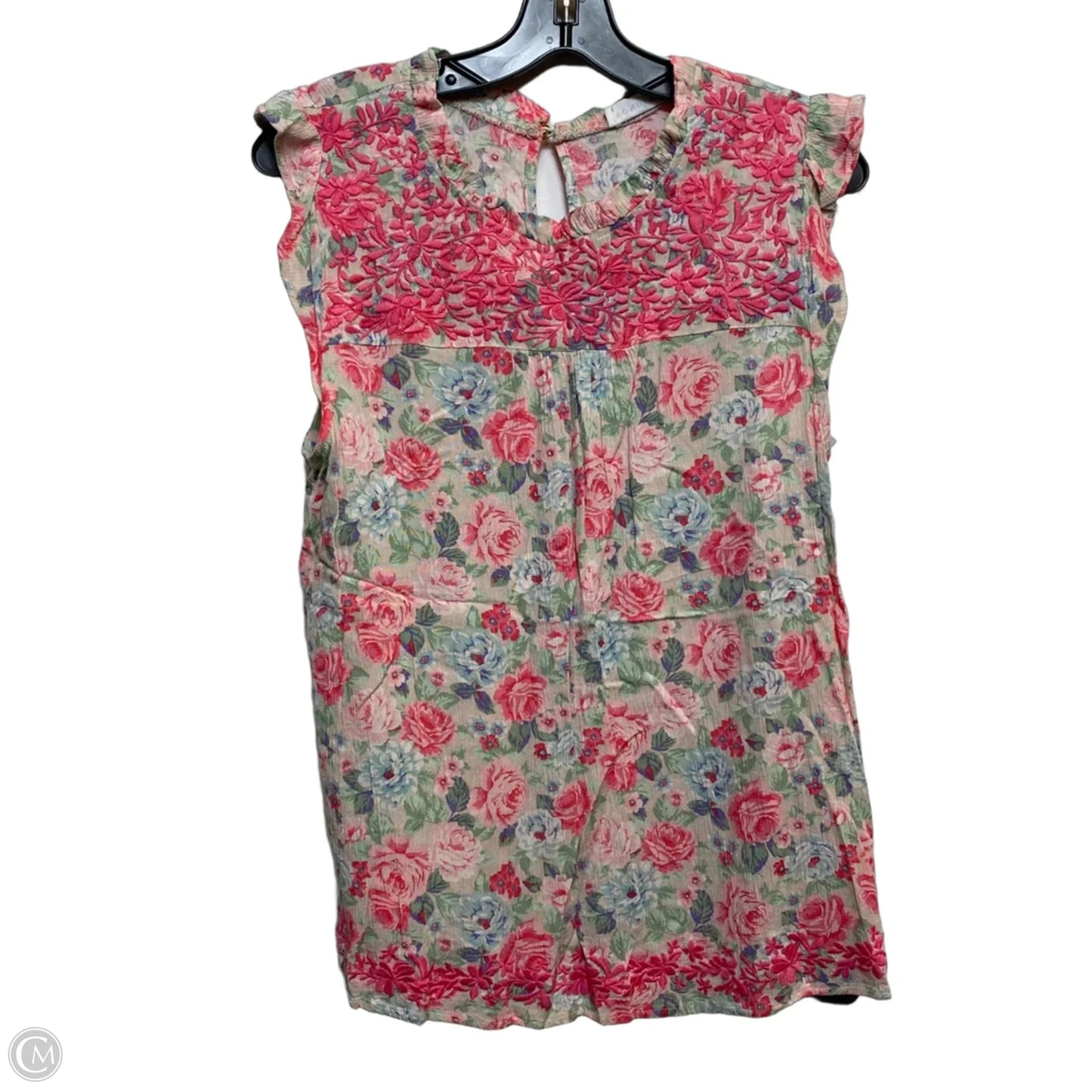 Top Sleeveless By Emily Wonder In Pink, Size: L