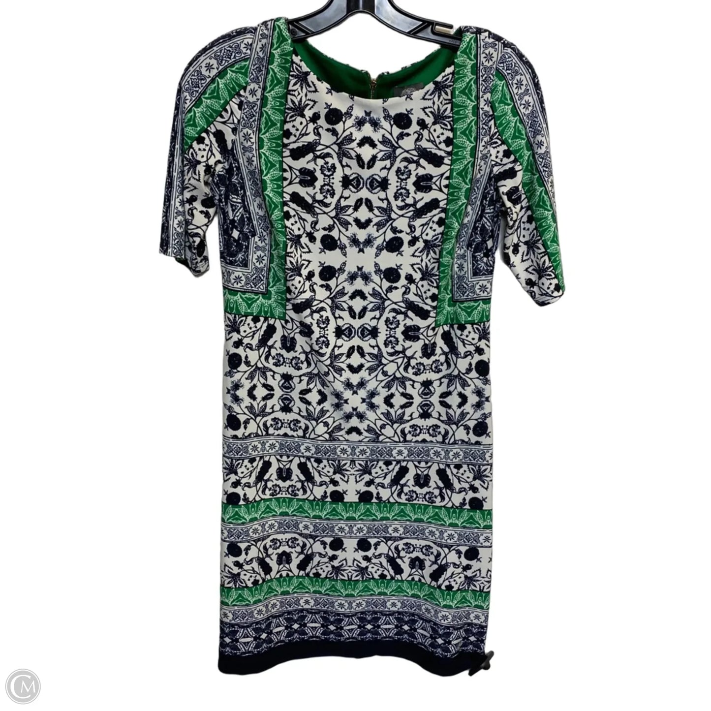 Dress Casual Short By Vince Camuto In Green & White, Size: Xs