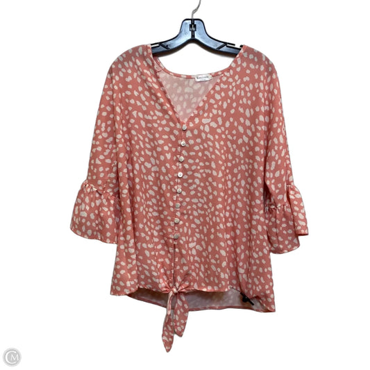 Top Short Sleeve By Kancystore In Pink, Size: L