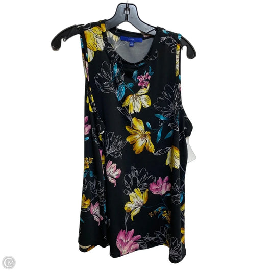 Top Sleeveless By Apt 9 In Black, Size: Xxl