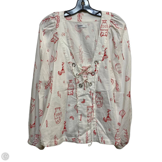Top Long Sleeve By Sonoma In Cream, Size: Xl