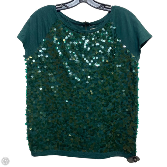 Top Short Sleeve By Loft In Green, Size: Mp