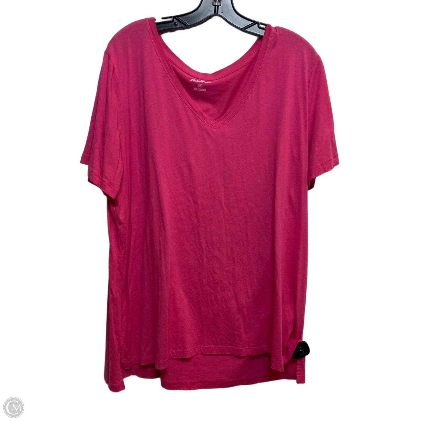 Top Short Sleeve By Eddie Bauer In Pink, Size: Xxl