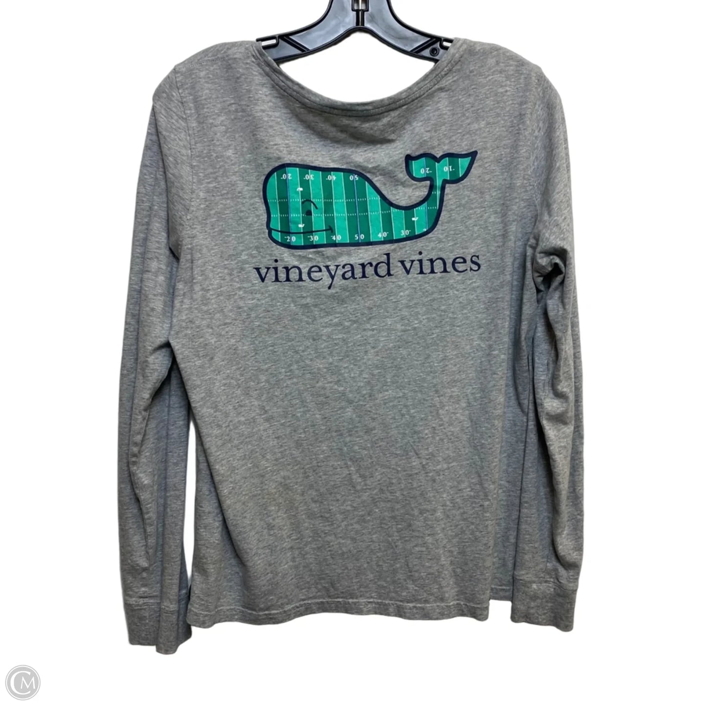 Top Long Sleeve Designer By Vineyard Vines In Grey, Size: M