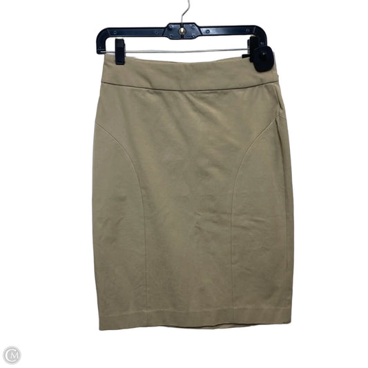 Skirt Midi By Banana Republic In Tan, Size: Xs