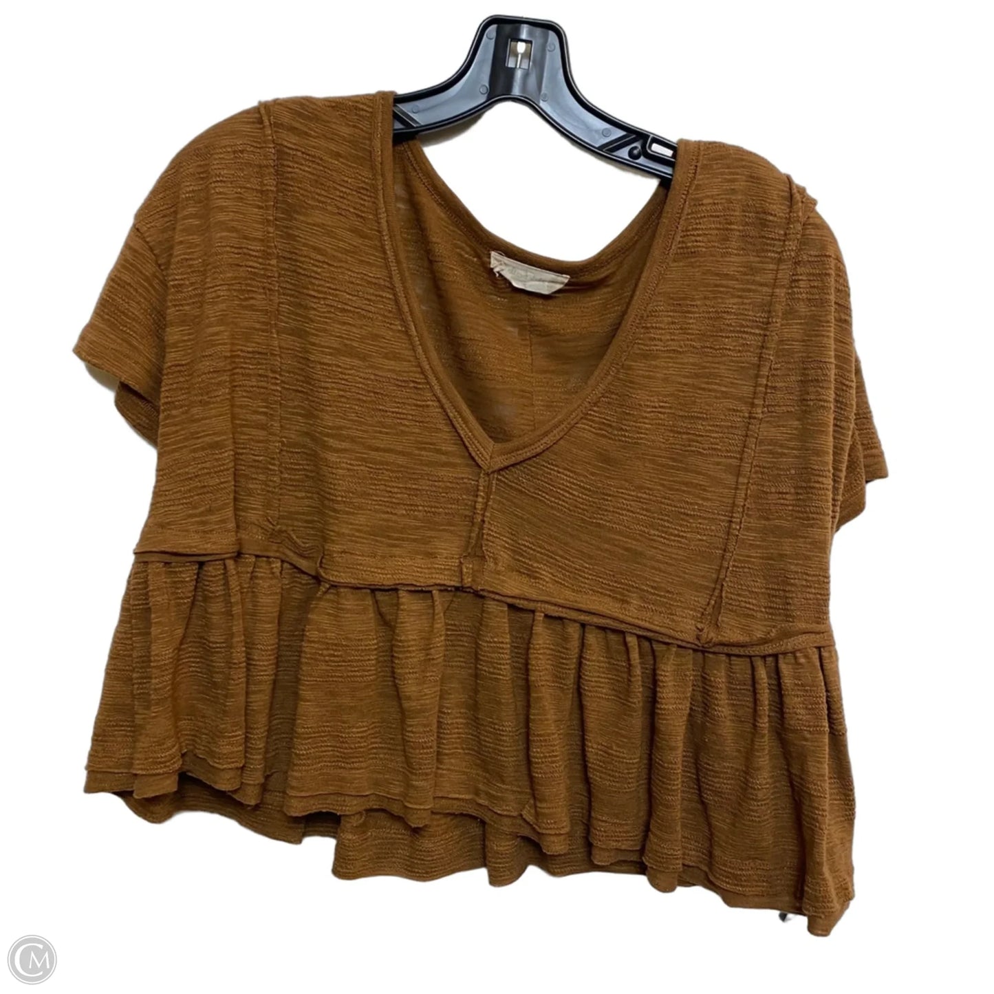 Top Short Sleeve By Altard State In Brown, Size: S