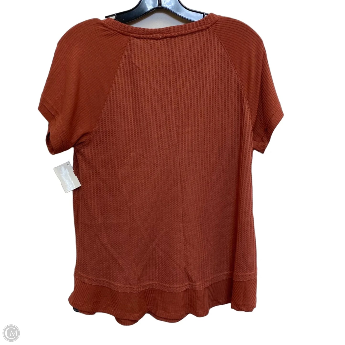Top Short Sleeve By Love Fire In Orange, Size: M