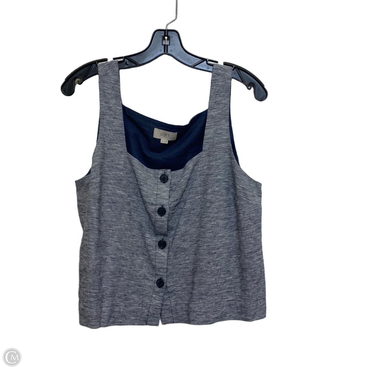 Top Sleeveless By Loft In Blue, Size: M