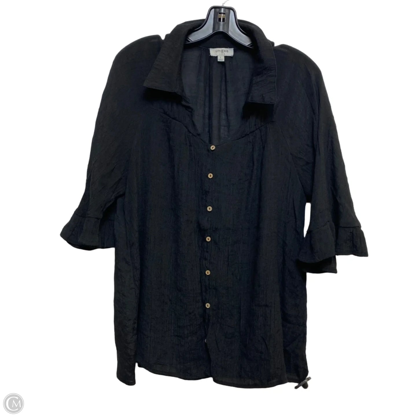 Top Short Sleeve By Umgee In Black, Size: L