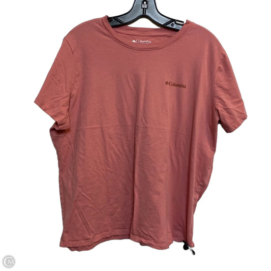 Athletic Top Short Sleeve By Columbia In Pink, Size: 1x