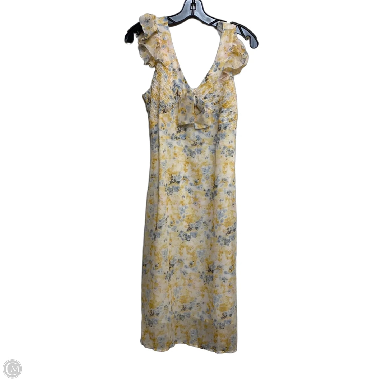 Dress Casual Midi By Simple Retro In Yellow, Size: L