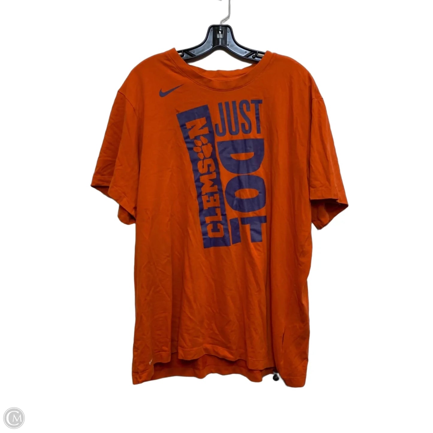 Athletic Top Short Sleeve By Nike In Orange, Size: Xxl