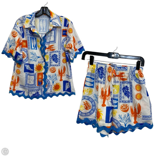 Shorts Set By Cmf In Blue & Orange, Size: S