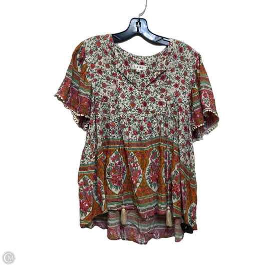 Top Short Sleeve By Thml In Multi-colored, Size: L